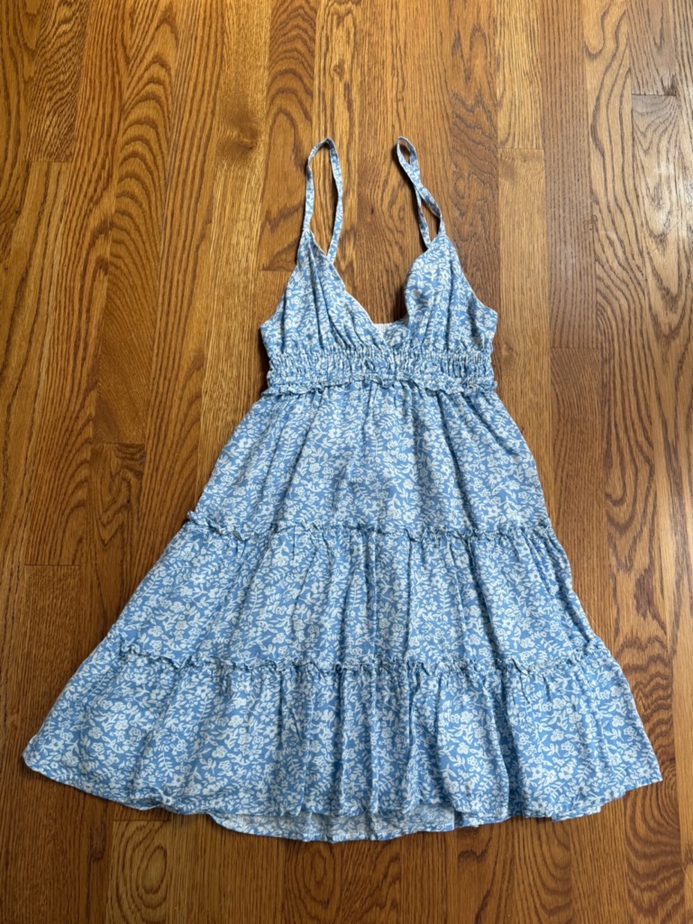 Altar'd State Blue Floral Tiered Sundress